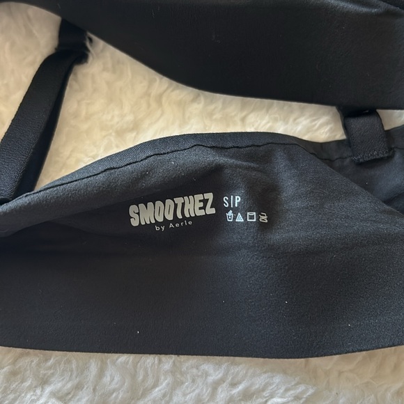 Aerie Smoothez Mesh Unlined Triangle Bralette Black Small NWT - Picture 5 of 6